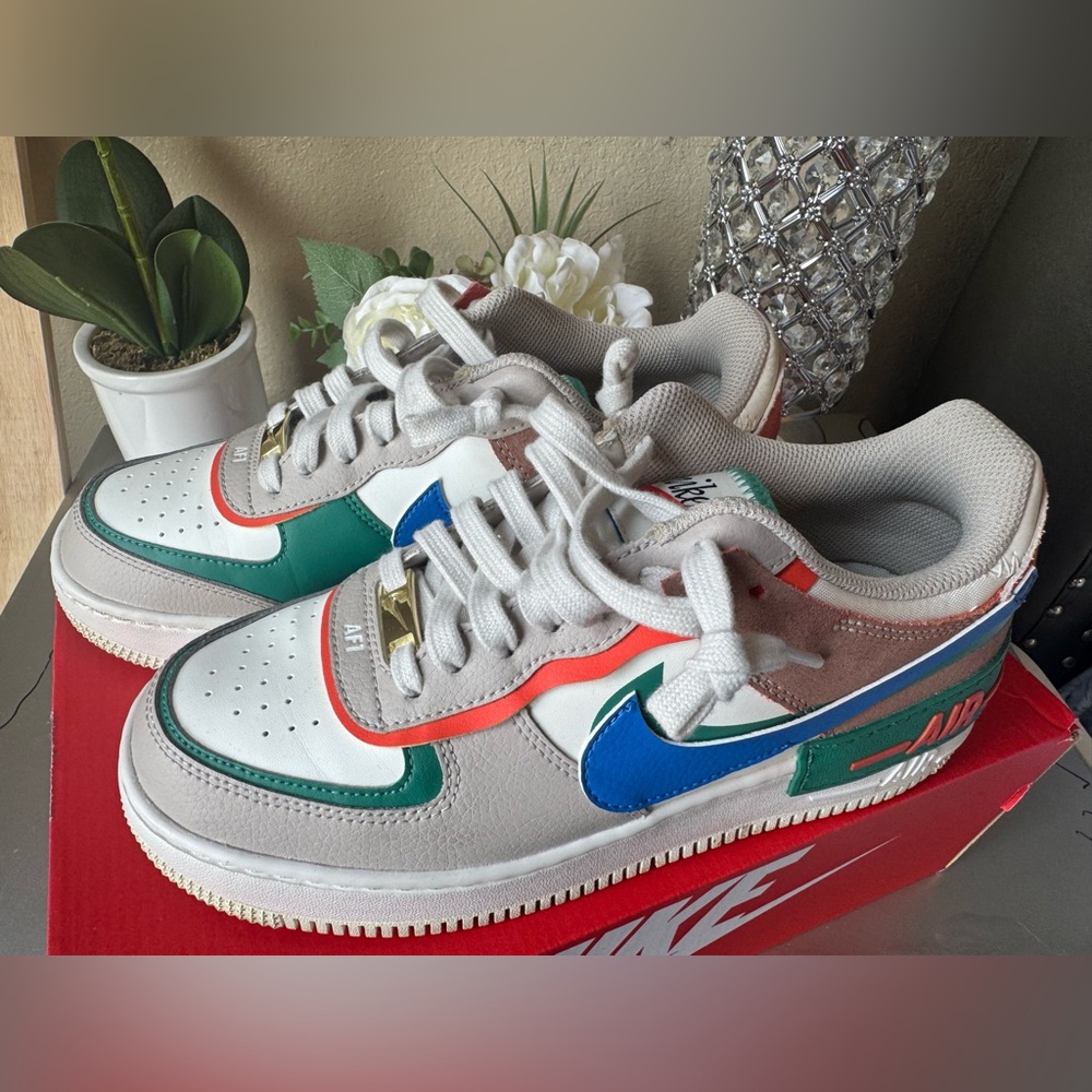 Nike Air Force 1 with Blue and Green Accents
Nike “shadow”